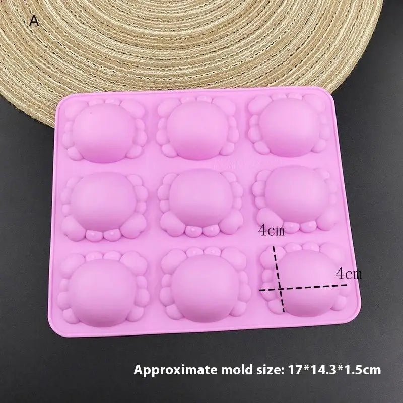 CC11Cartoon Silicone Mold Crab Turtle Chocolate Jelly Ice Tray Cake Qme A