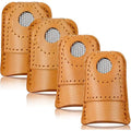 Leather Thimble Finger Protector, Sewing Needle Pad for Hand Quilting & Embroidery Qme Large 1pc