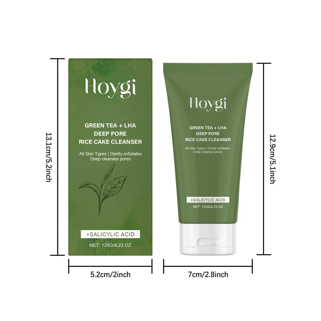 Green Tea Salicylic Acid Facial Cleanser Cleansing Pore Refining Hydrating Blackhead Removal Oil Control Non-Drying Face Wash Qme