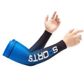 Ice Silk UV Protection Arm Sleeves Unisex Cooling Anti-Slip Breathable For Cycling Driving Outdon Outdoor Sports Cycling Sleeves Qme Blue One Size