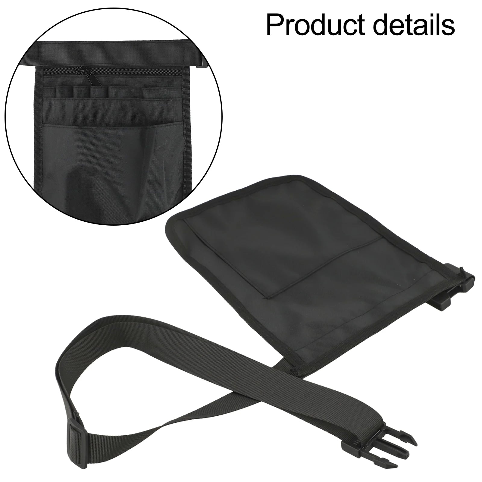 Tool Waist Bag Oxford Cloth Hand Repair Hardware Toolkit Adjustable Storage Bags Multi-compartment Pocket Bag Qme Black