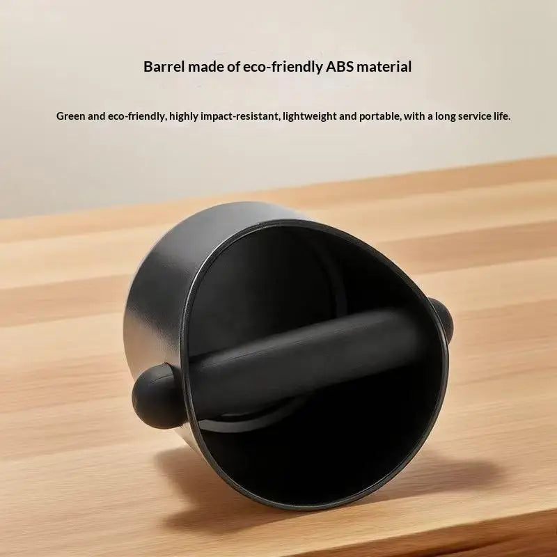 Coffee Knock Box Anti Slip Shock-Absorbent Grind Dump Espresso Grounds Waste Bin Cafe For Barista Accessories Tools Qme black