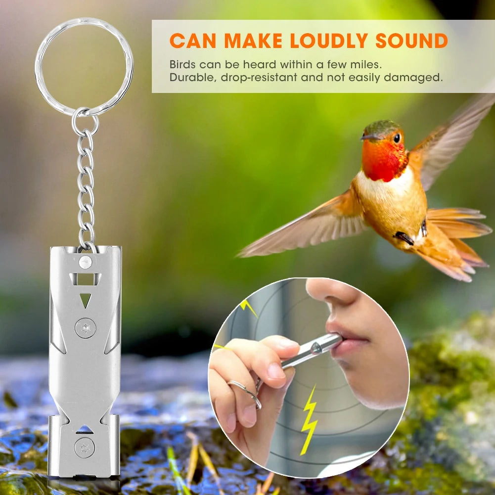 Metal Bird Training Whistle Ultrasonic Recall Whistle Tool for Parrot Pigeon Back to Birdhouse Training Accessory Qme