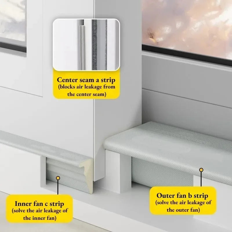 Push Pull Window Seal Strip Sliding Windows Doors Windproof Qme