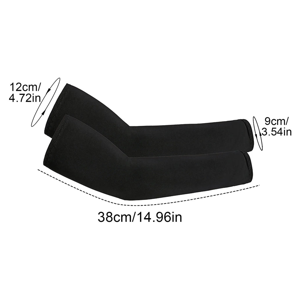 Lightweight Summer Sun-protective Sleeves for Outdoor Sports Cycling Hiking Solid Color Breathable Ice Sleeves Fishing Sleeves Qme