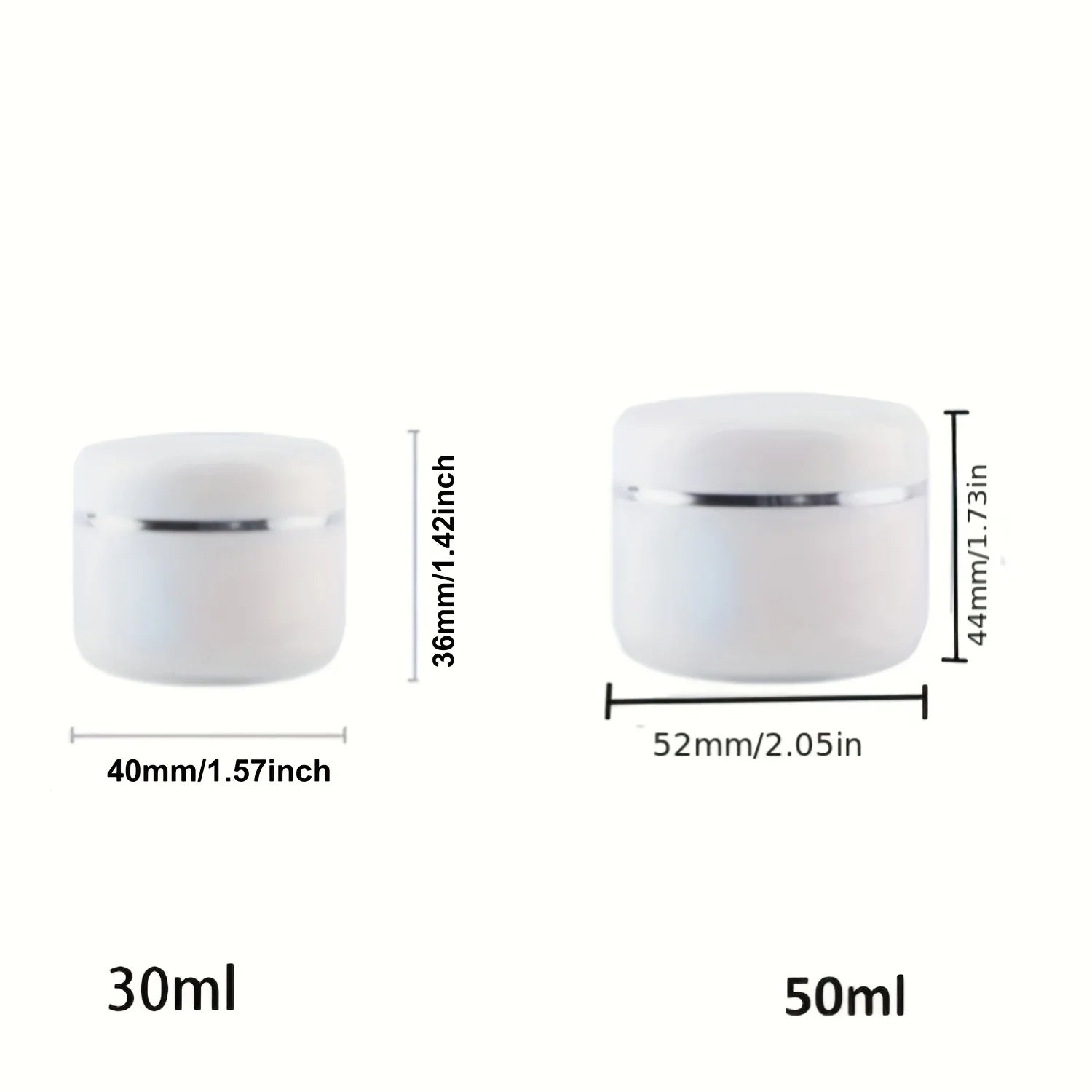 10pcs White Plastic Cosmetic Jars with Twist-Top Lids, Sample Bottles - for Travel Makeup, Creams, Lotions & Toiletries Qme