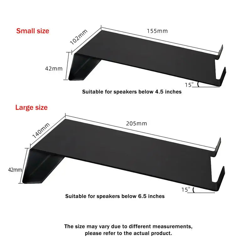 MR5BT Heavy Duty Metal Desktop Speaker Stand Anti Slip Base Bracket Qme