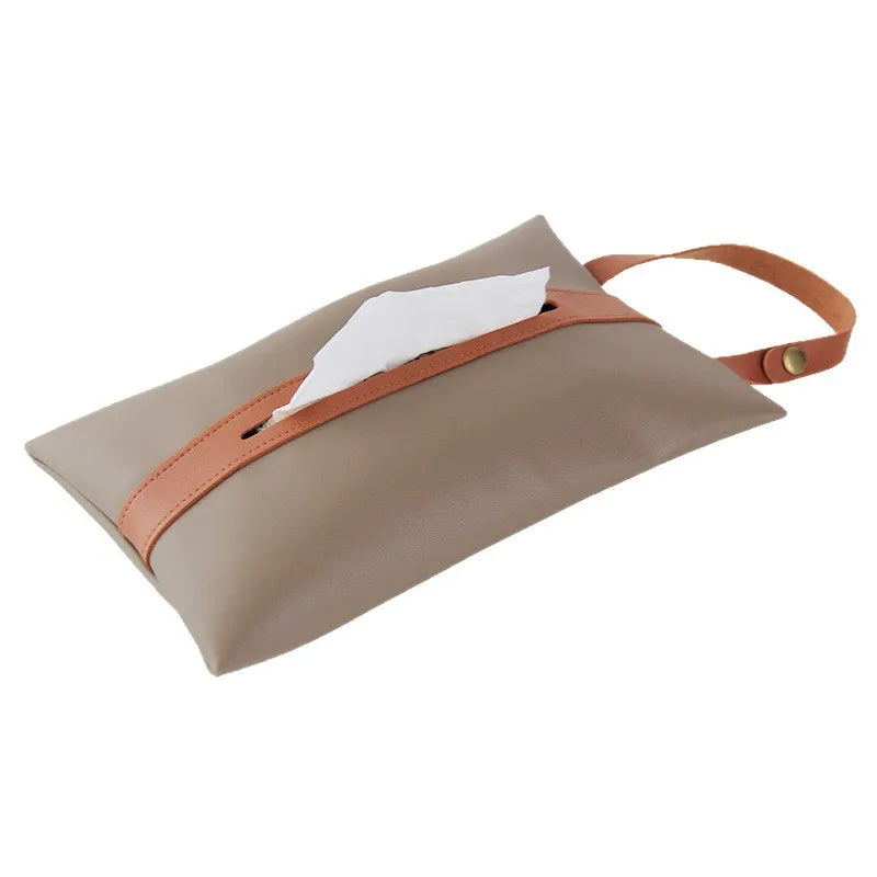 Simple Matching Tissue Bag Car Box Pumping Hanging Decorative Cover Qme