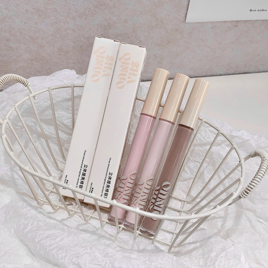 SHAQINUO Liquid Contouring Highlighter Powerful Concealer Whitening Qme