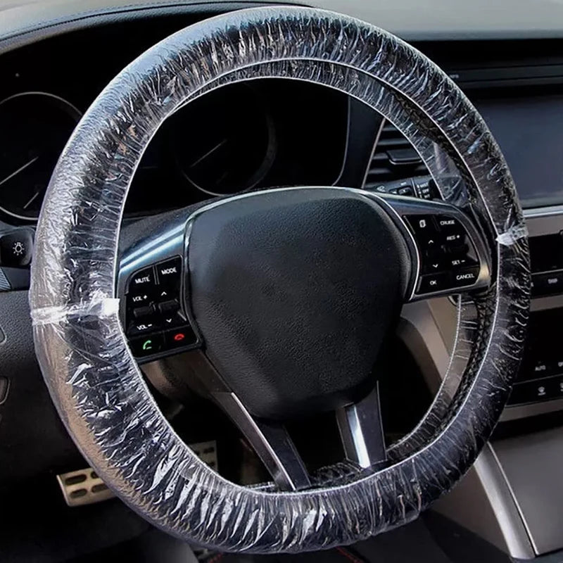 Universal Gear Cover Disposable Transparent Steering Wheel Elastic Qme