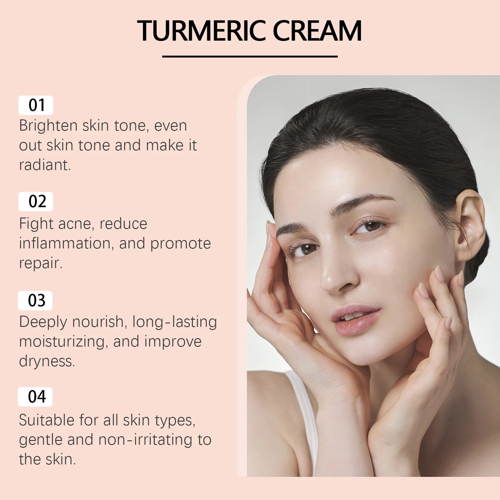 Turmeric Brightening Skincare Set Exfoliating Serum Moisturizing Cream For Dull & Acne-Prone Skin Brighten Even Tone Vegan Kit Qme