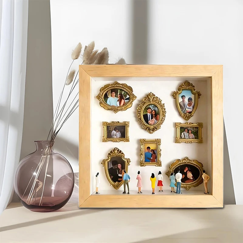 DIY Mini Museum Silhouette Box–Celebrate Your Unique Memories In Style, Personalized DIY Photo Family Memory Display Case Frame Qme