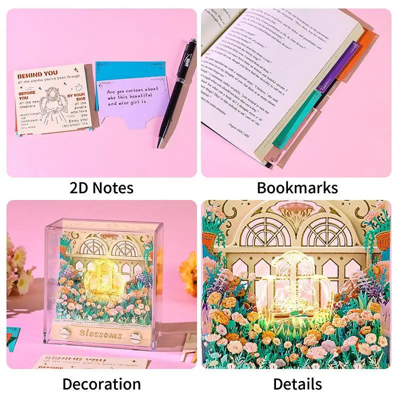 Time Calendar 2027 Desk LED Light 3D Tear-away Paper Carving Art Memo Qme Default Title