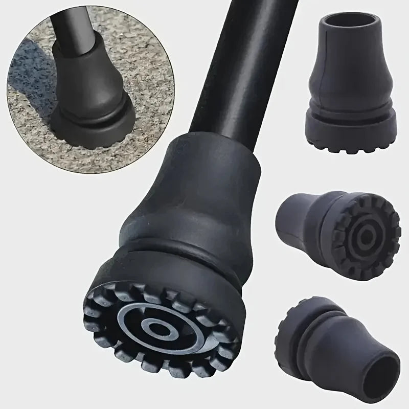 2pcs 19mm rubber cane tips | Lock ring design, easy-to-install replacement cane tips suitable for most canes and walkers Qme
