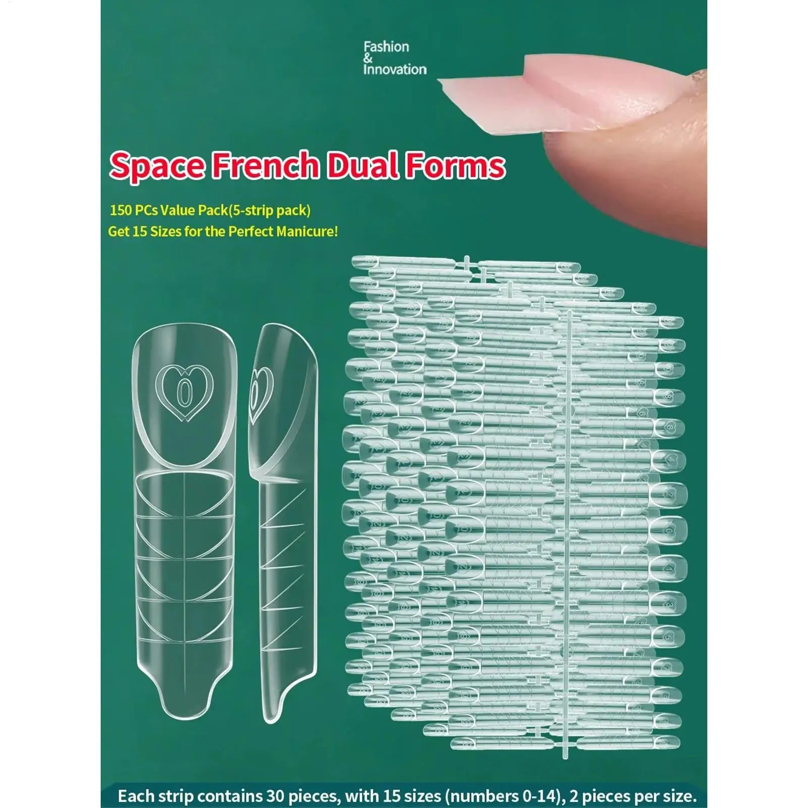 Nail Form Reusable Transparent Manicure Stencil Molds Business Trip Qme