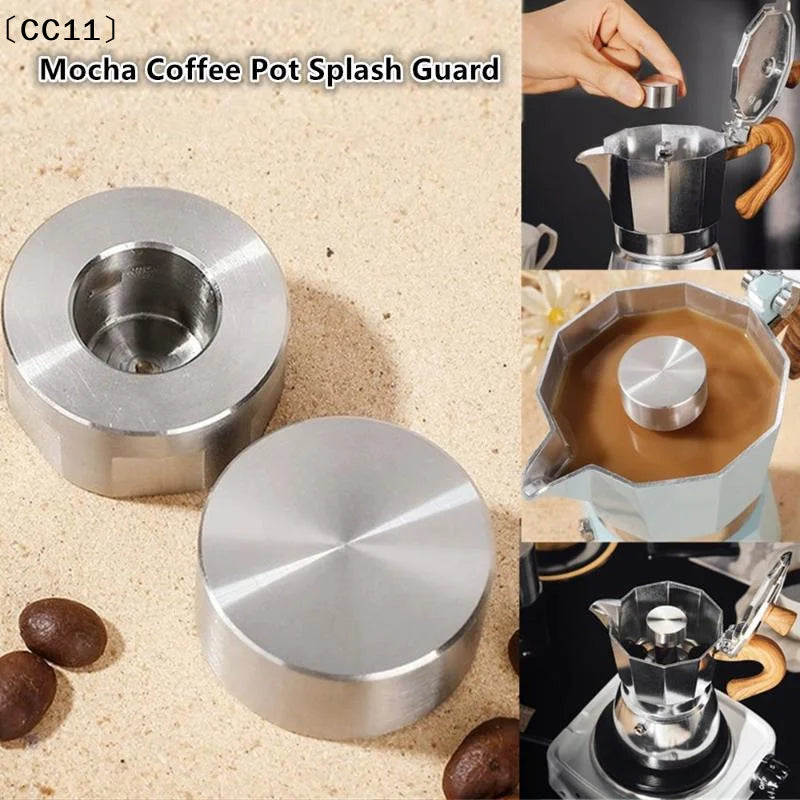 Stainless Steel Moka Pot Stovetop Splash-proof Valve Cover Splash Cap Qme