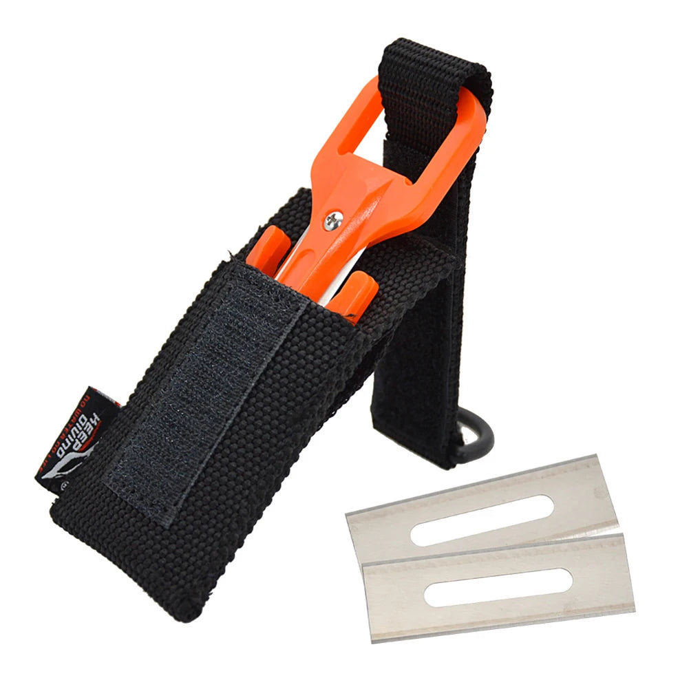 Nylon Scuba Diving Cutting Emergency Set Spearfishing Secant Equipment Portable Wear-resistant Sharp Outdoor Accessories Qme Orange