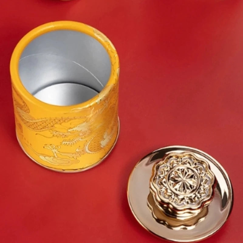 Empty Mini Tea Tin Can Household Tea Sealed Jar Portable Home Small Tea Box Paper Storage Cans Packaging Qme