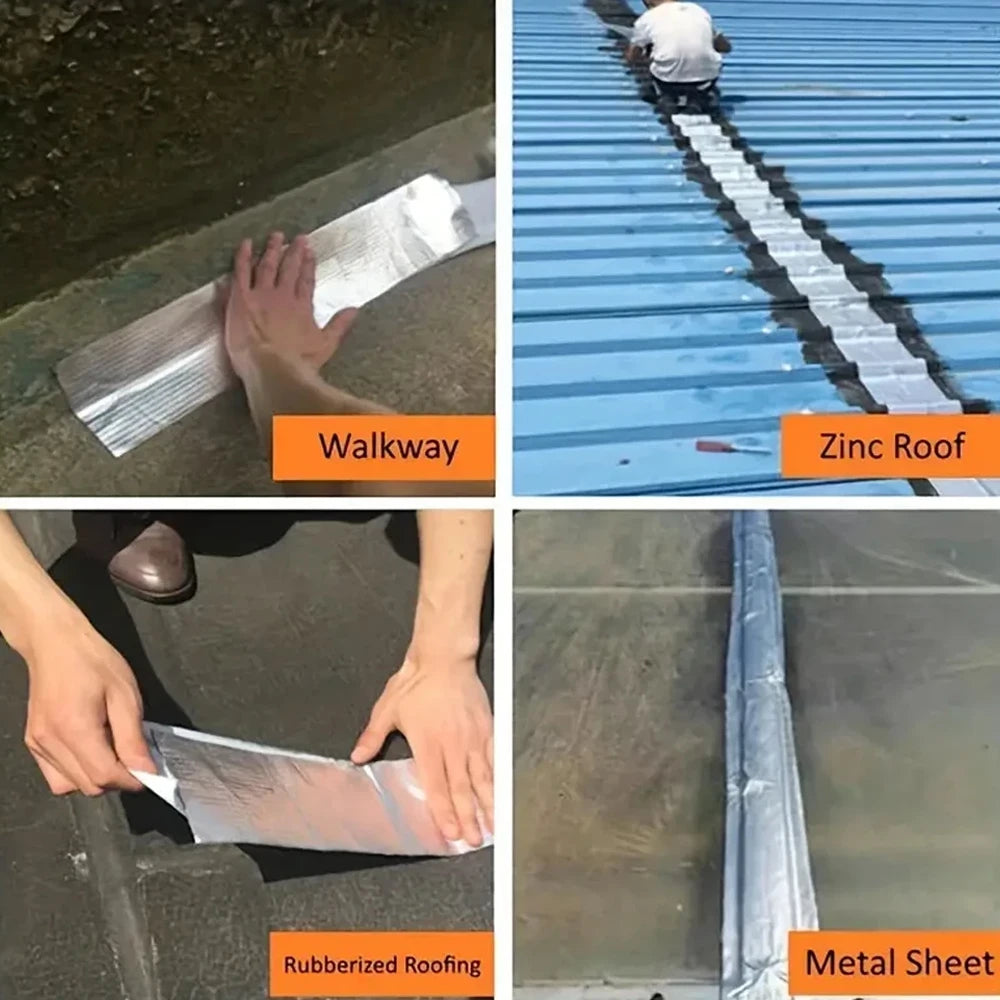 20cm Leak Repair Butyl Tape Waterproof Sealing Tape for Roof Flashing, Patching and Gutter, Boat, Duct, RV, Awning Qme
