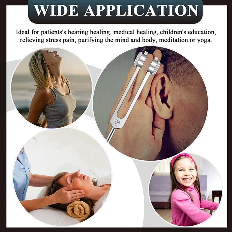 Tuning Forks Set-128 Hz, 256 Hz, 512 Hz,Tuning Forks Perfect For Healing,Chakra,Sound Therapy,Keep Body, Mind And Spirit Qme