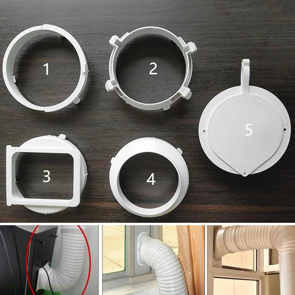 Exhaust Duct Pipe Adapter Hose Interface Connector Mobile Air Qme