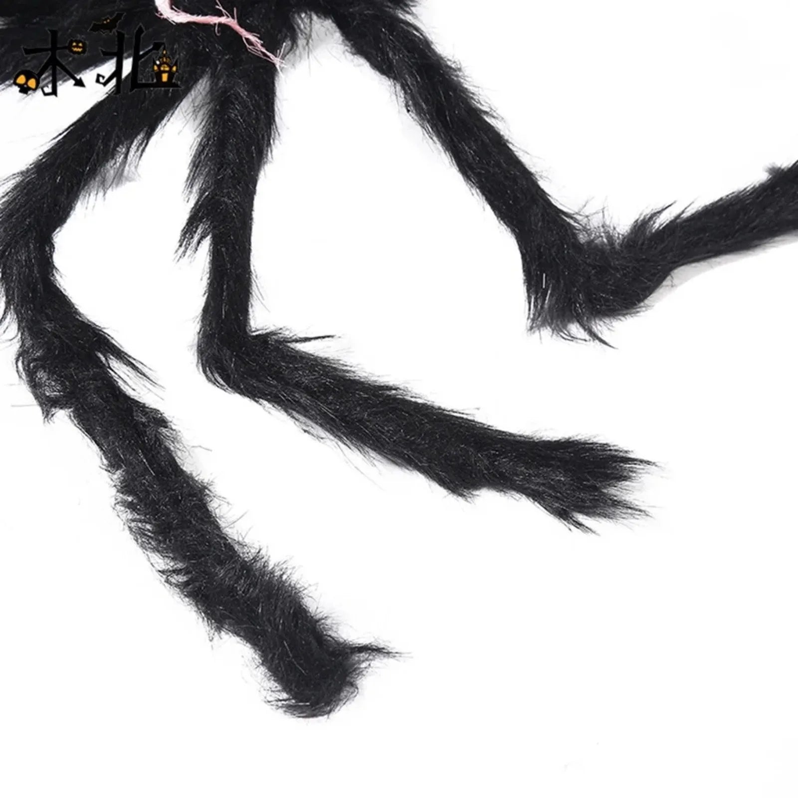 Realistic Skull Black Plush Spider Halloween Festival Horror Props Ceiling Party Haunted House Decorations Qme
