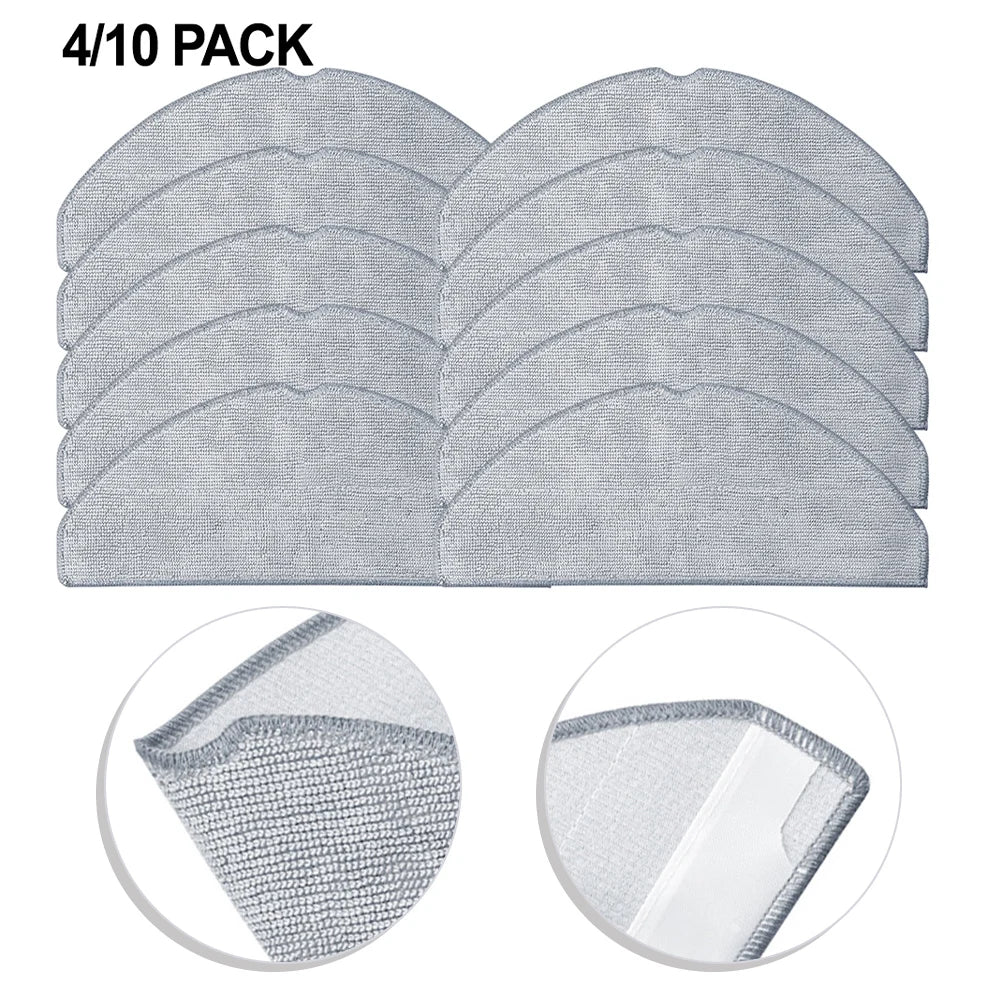 4/10Pcs Microfiber Mop Cloth For Roborock For Q7 M5+/ For Q7 TF/ For Q7T+ Obot Vacuum Cleaner Replacement Parts Qme