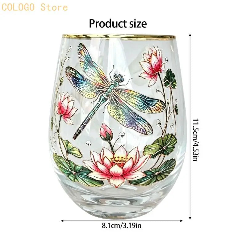 Rounded Clear Glass Cup Meal Service Stemless Beverage Juice Water Qme