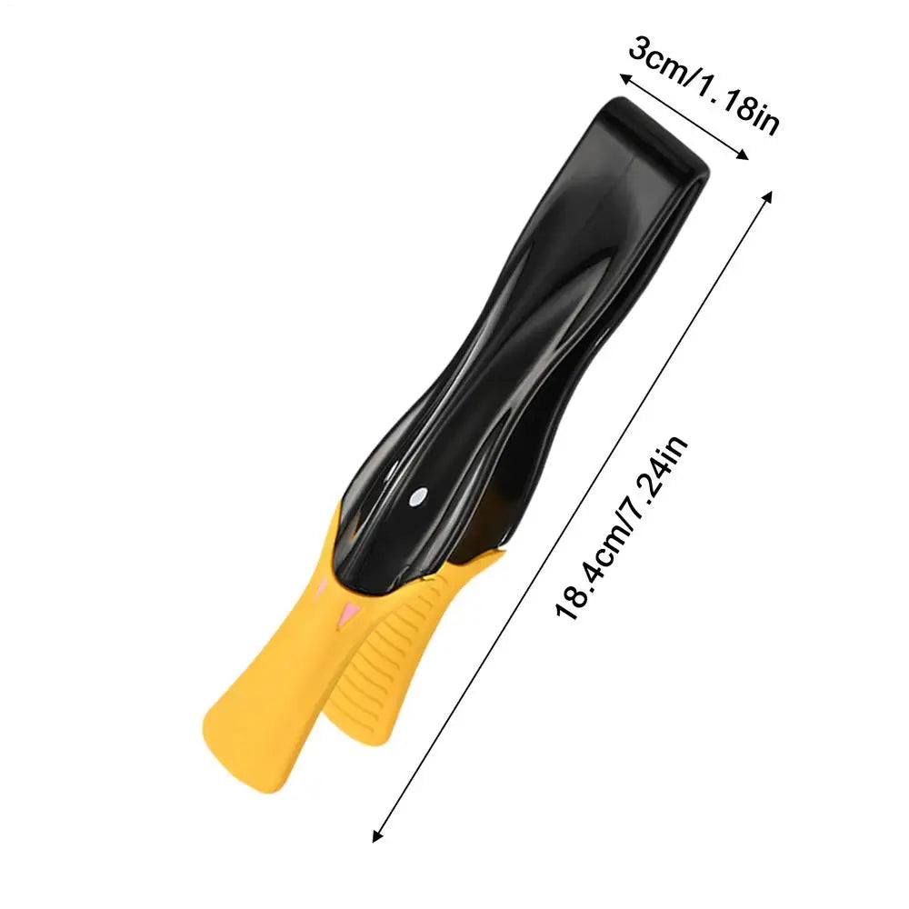 Creative duckbill silicone clip kitchen food clip commercial high temperature resistant barbecue tool kitchen tongs for cooking Qme Black L