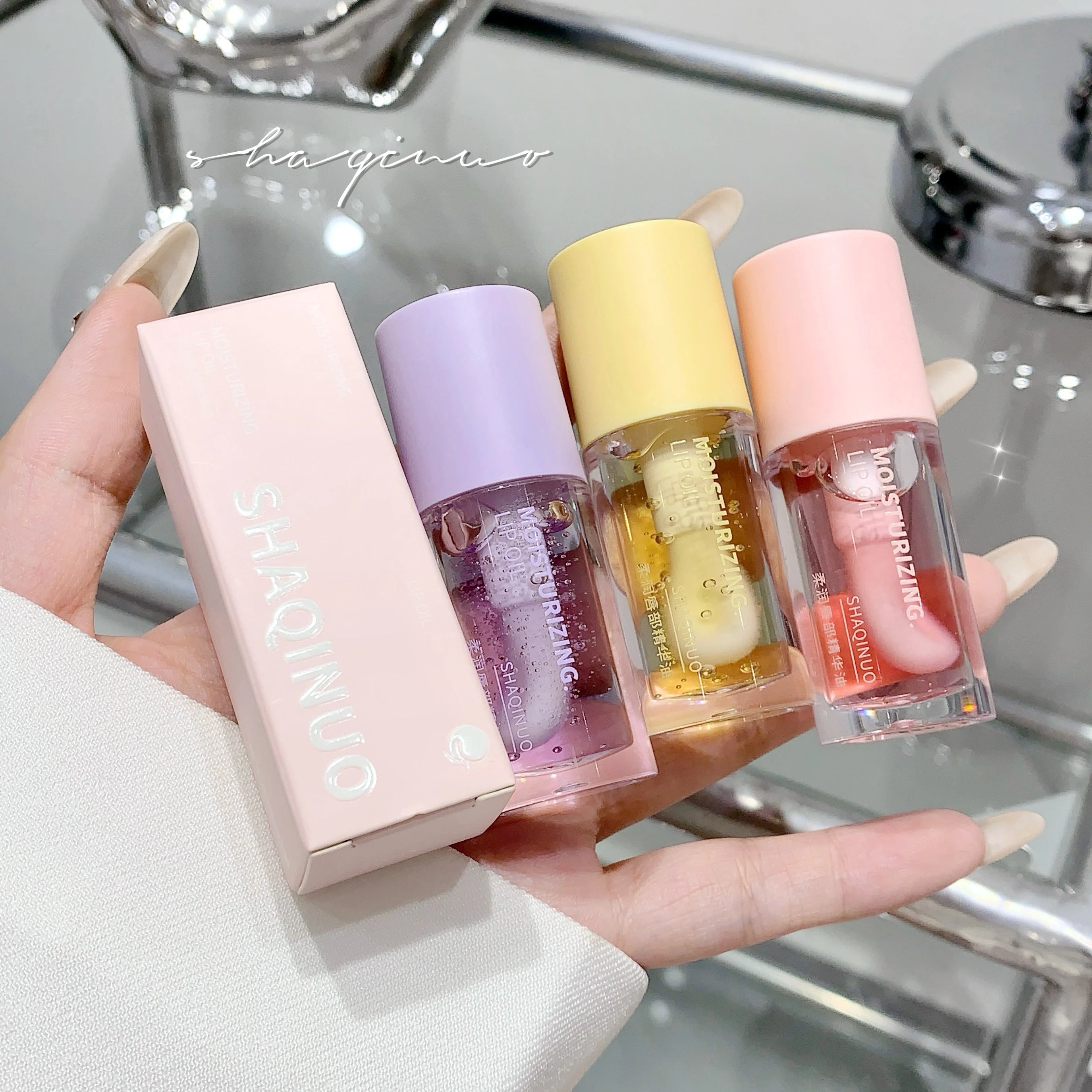 SHAQINUO Soft Lip Essence Oil Refreshing Moisturizing Non-sticky Base Qme