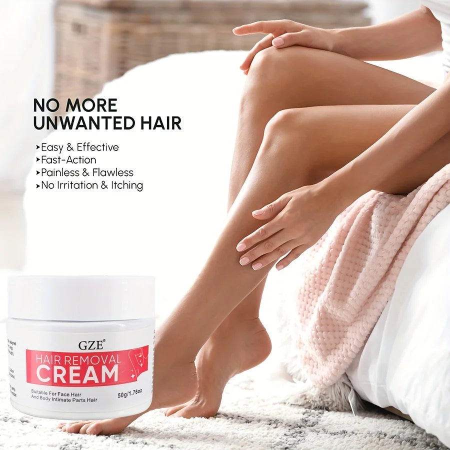 GZE Hair Remover for Women, Hair Removal Cream Sensitive, 1.76 Ounce, Intimate/Private Area depiladora Cream, Pubic, Bikini, Qme