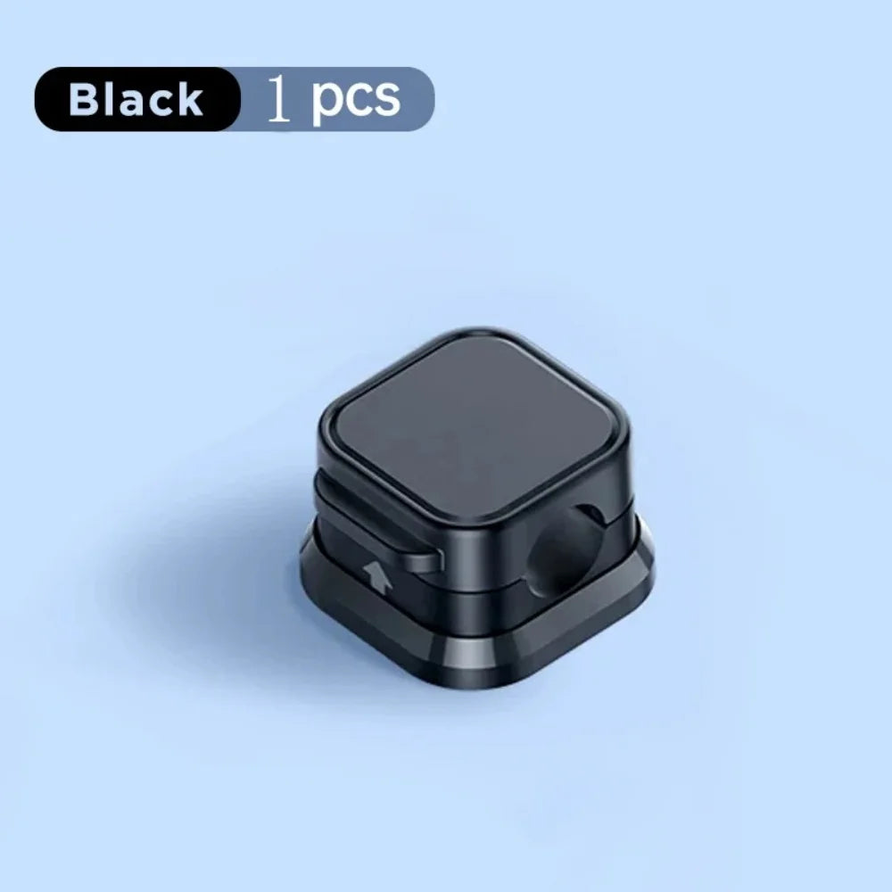 1-6Pcs Cable Organizer Holder Magnetic Cable Clip Charging Data Cable Holder Adhesive Wire Keeper Under Desk Cable Management Qme Black 1pcs