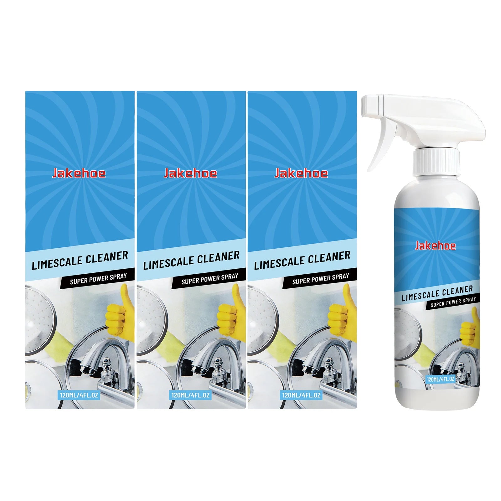 Powerful Scale Cleaner Dissolving Stain Form Protective Layer Reduce Scale Deposition Polishing Multifunctional Cleaning Spray Qme 3 x 120ml Boxed