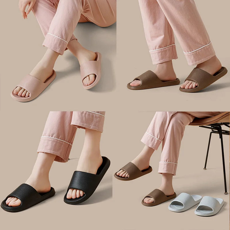 2025 Women Soft Sole Cloud Slippers Thick Platform Indoor Outdoor Beach Sandals Summer EVA Non Slip Flip Flops Men slippers Qme