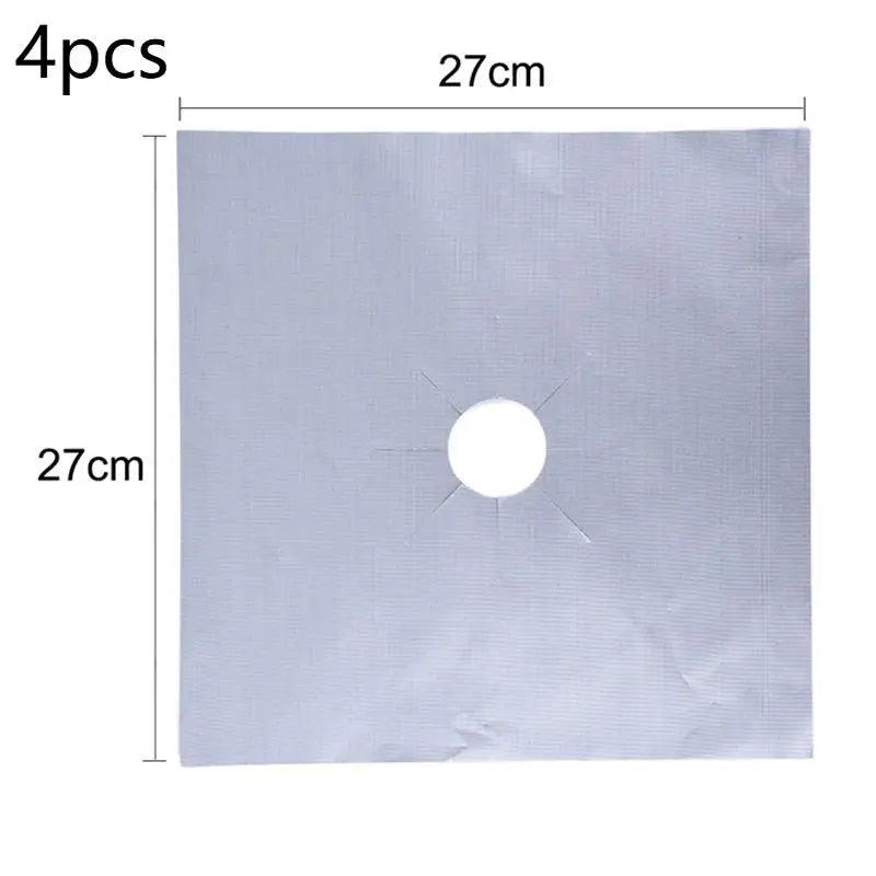 Square Foil Stove Protector Reusable Gas Hob Liner Easy Clean Pad Qme B