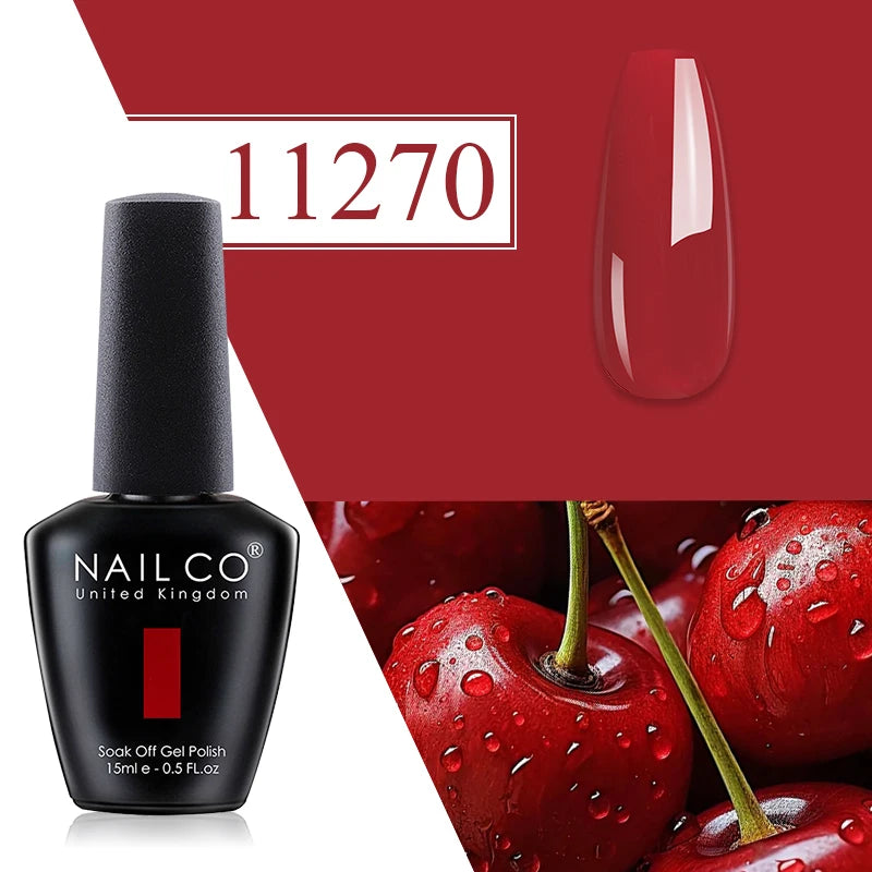 Nailco Jelly Gel Nail Polish Transparent Varnishes 44 Colors Red Pink