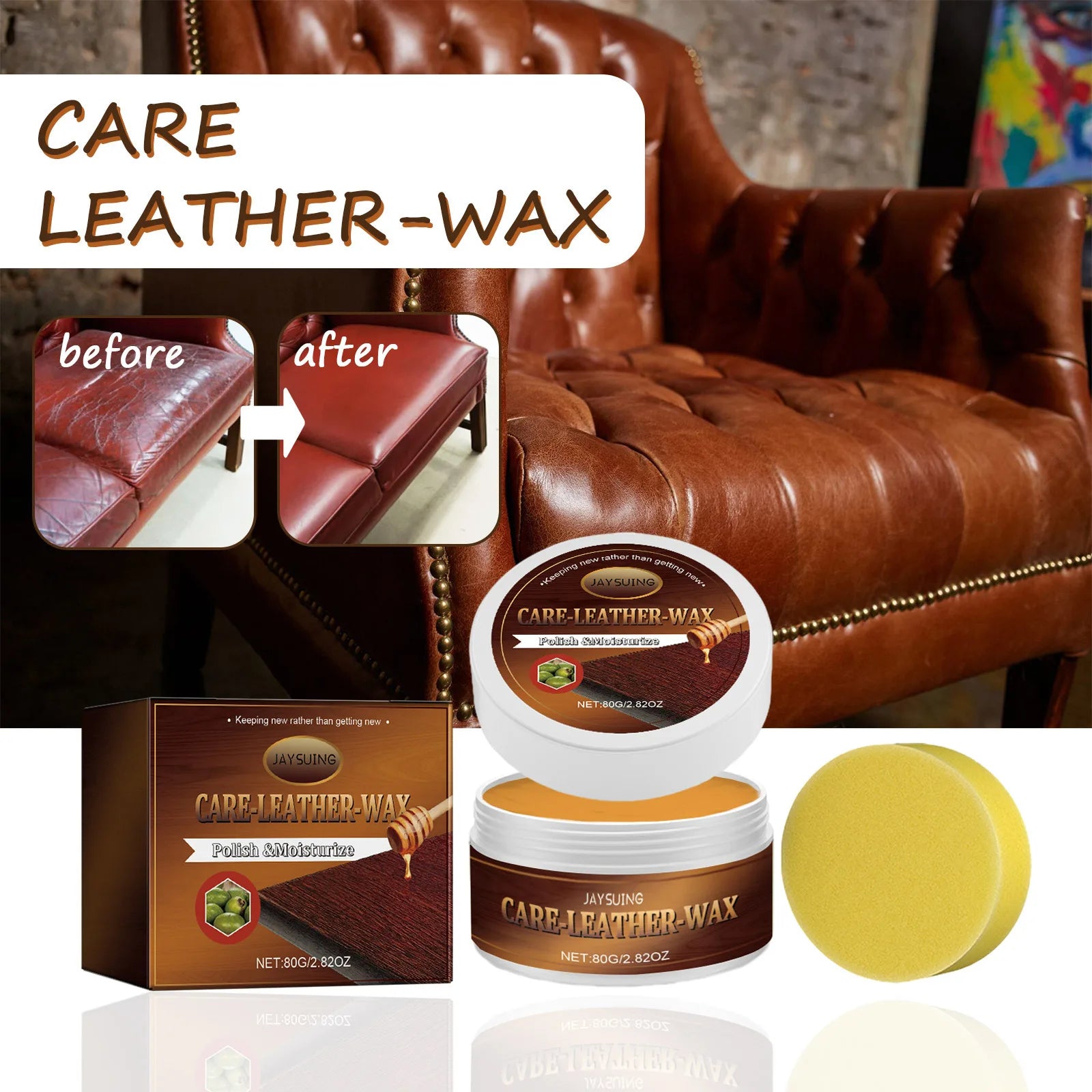 Leather Repair Wax Colorful Car Home Repair Scratch Cracks Sofa Shoes Leather Complementary Refurbishing Leather Polishing Paste Qme