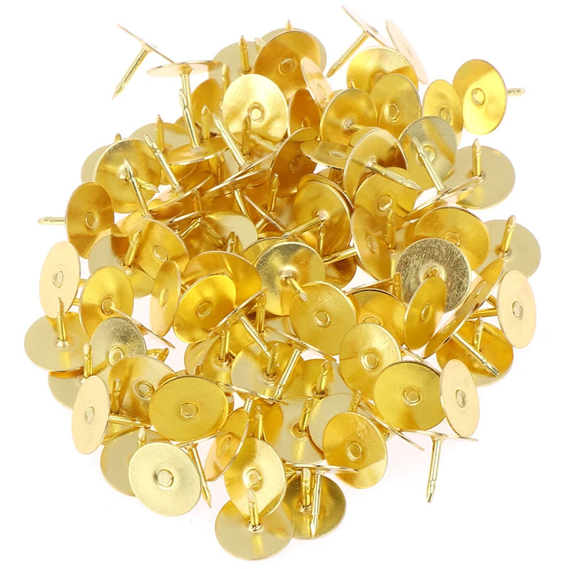 50PCS/set Butterfly Clutch Tie Tacks Pin Back Replacement Blank Pins Gold. Qme