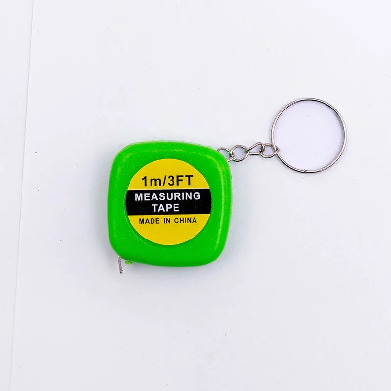 1M Keychain Tape Measure Mini Measuring Functional Pocket Retractable Qme