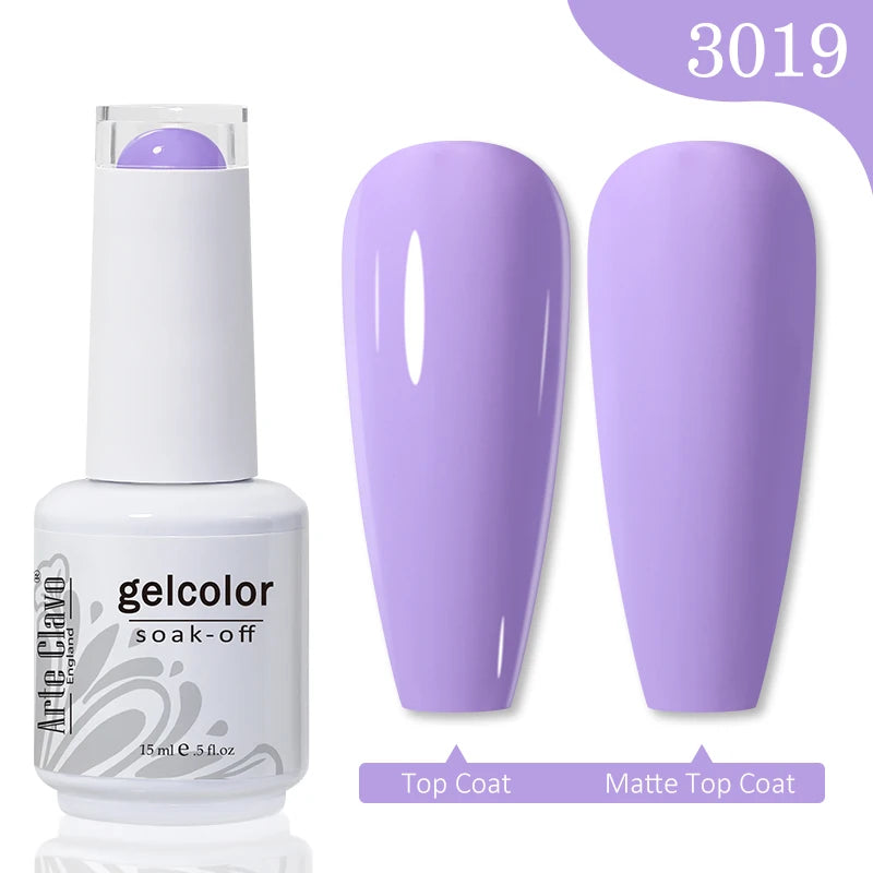 Arte Clavo Gel Nail Polishes Pink Nude Hybrid Lak Manicure Qme