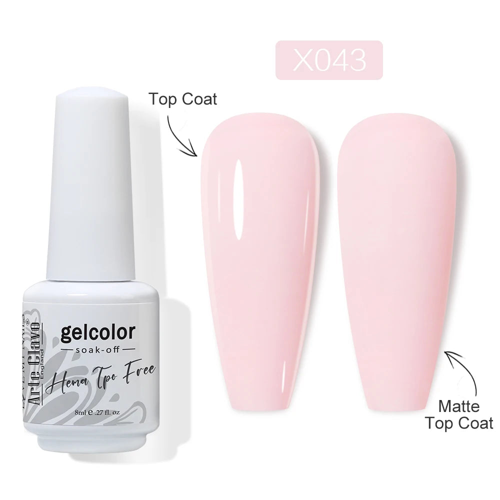 Arte Clavo HEMA Glitter Gel Nail Polish Pink Sliver Gold Sparkling