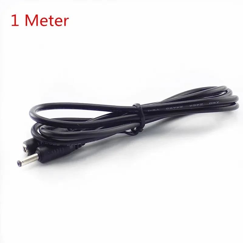DC Extension Cable 1M 1.5M 3M 5M 3.5mm x 1.35mm Female to Male Plug for 5V 2A Power Adapter Cord Home CCTV Camera LED Strip Qme 1 meter