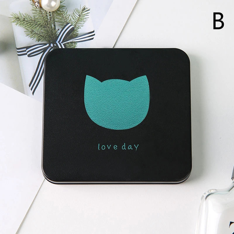 Double-side Compact Mirror Pocket Cosmetic Mirrors Foldable Makeup Qme B