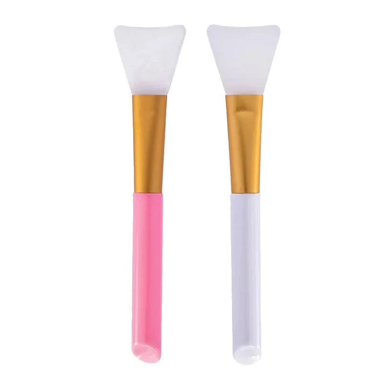 1/2/3/5-pack Silicone Facial Mask Brushes - Mild and Soft, Suitable for All Skin Types, Mud Film Brush DIY Adjusting Beauty Tool Qme Pink and White 2pcs