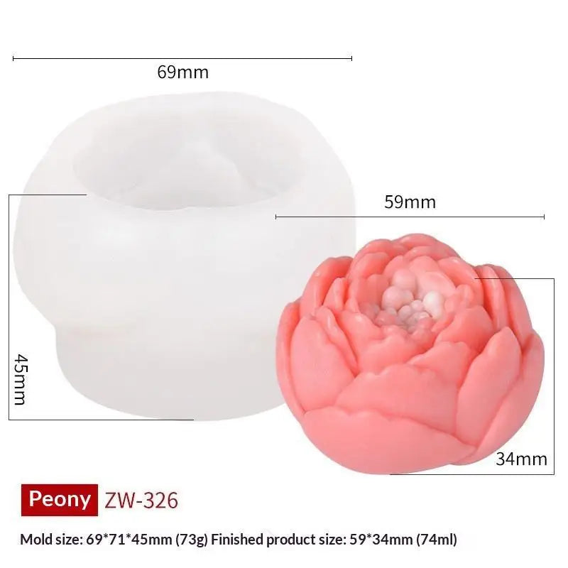 Flower Rice Cake Silicone Mold Non-stick Shape Mooncake Mung Bean