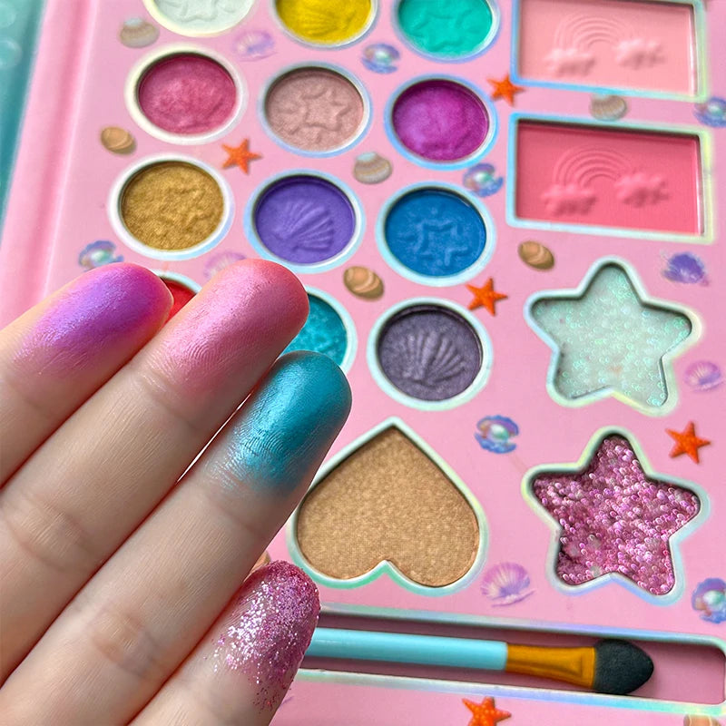 18-color Children's Makeup Pearlescent Matte Glitter Effects Qme