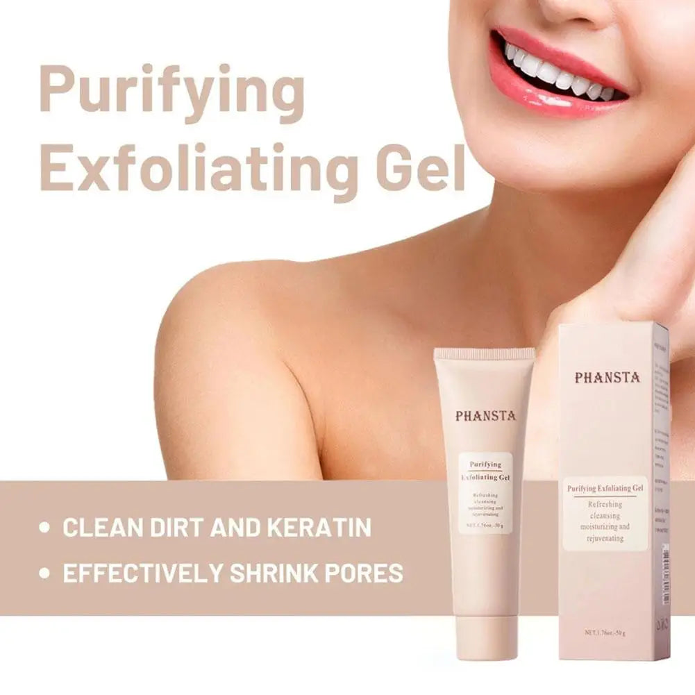 Face Exfoliating Gel Deep Cleansing Pores Remove Dead Skin Purify Qme