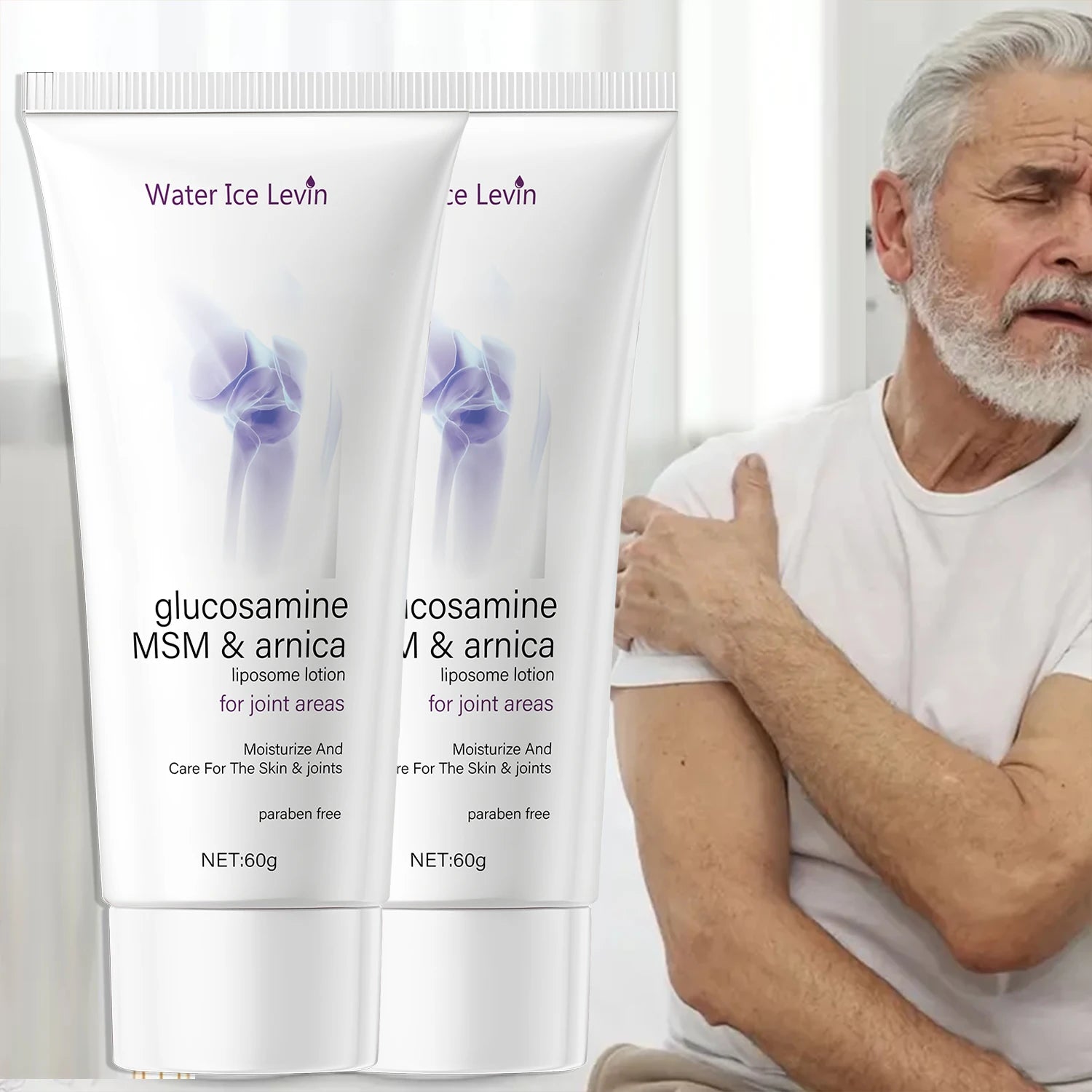 Glucosamine MSM & Arnica Joint Cream Liposome Lotion - Moisturizes, Nourishes & Protects Skin & Joints, Paraben-Free Formula. Qme