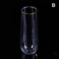 9 Plastic Champagne Flutes Stemless Glasses Toasting Drinkware Party Qme B