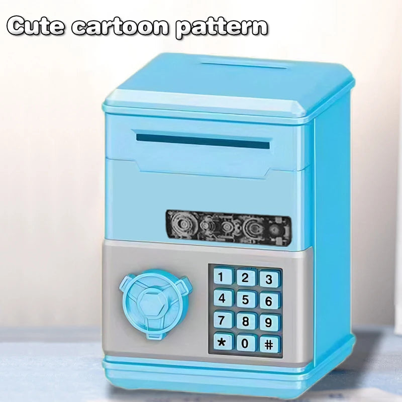 Automatic Mini Safe Coins Cash Saving Money Box Password Counter Code Qme